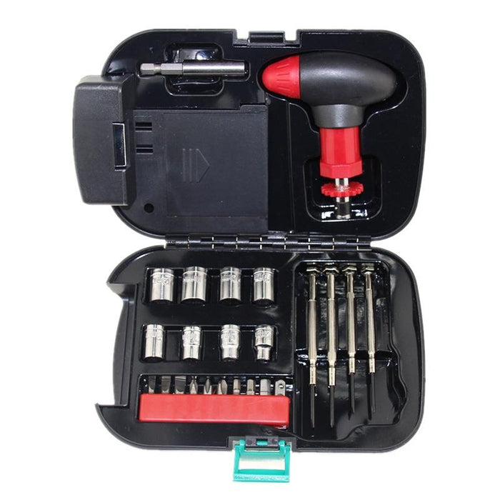 24-Piece Flashlight Tool Set Hardware Tools & Flashlight Combo