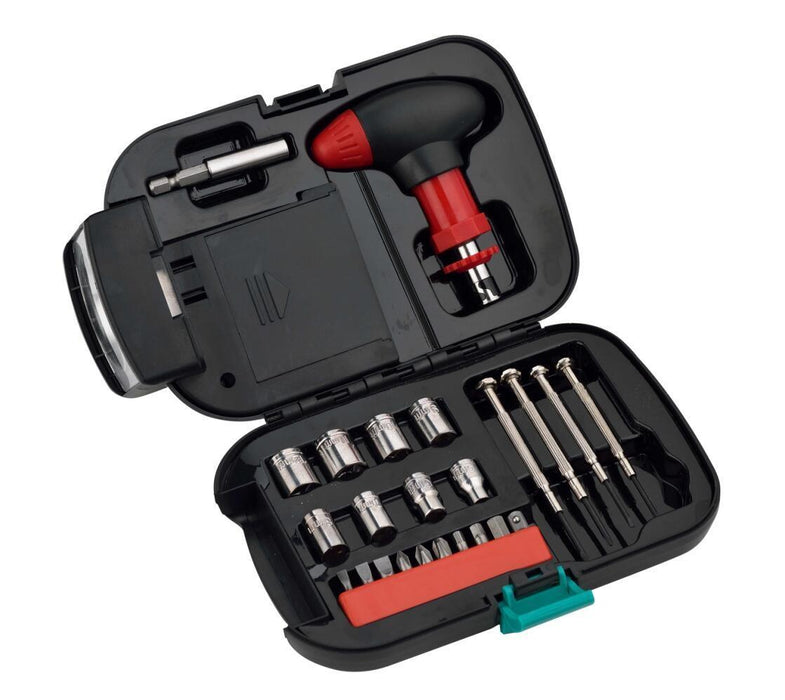 24-Piece Flashlight Tool Set Hardware Tools & Flashlight Combo