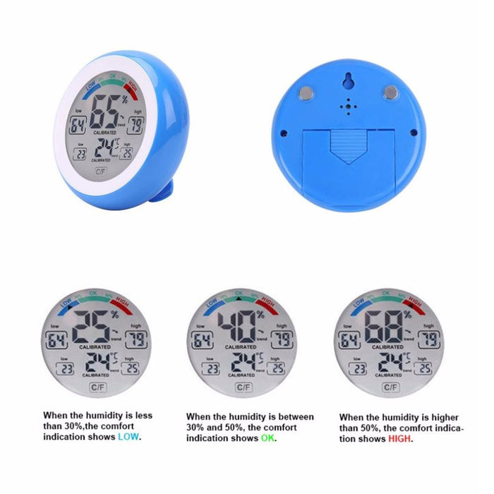 Digital Thermometer Hygrometer Multifunctional Trend Display C / F Unit