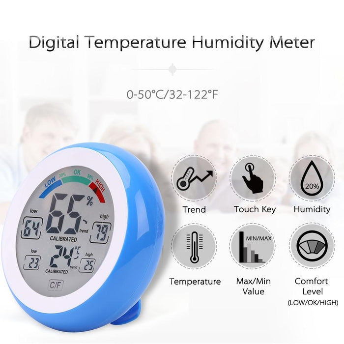 Digital Thermometer Hygrometer Multifunctional Trend Display C / F Unit