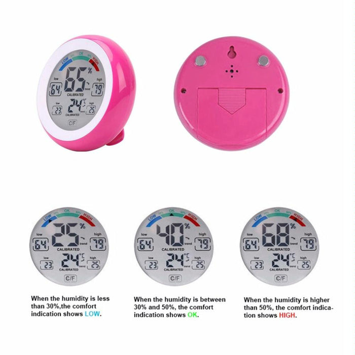 Digital Thermometer Hygrometer Multifunctional Trend Display C / F Unit