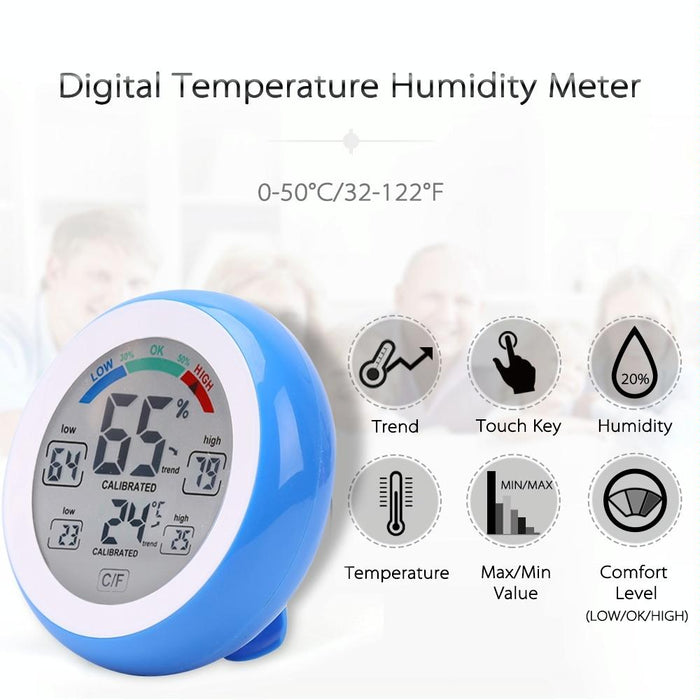Digital Thermometer Hygrometer Multifunctional Trend Display C / F Unit