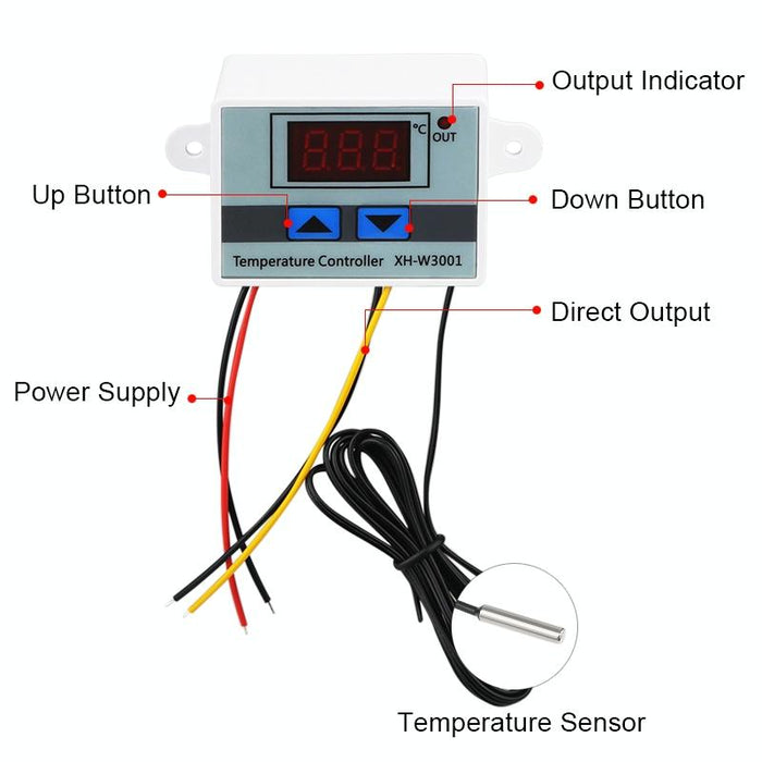 Digital Led Temperature Controller For Cooling / Heating 24V Ntc Sensor Arduino Compatible