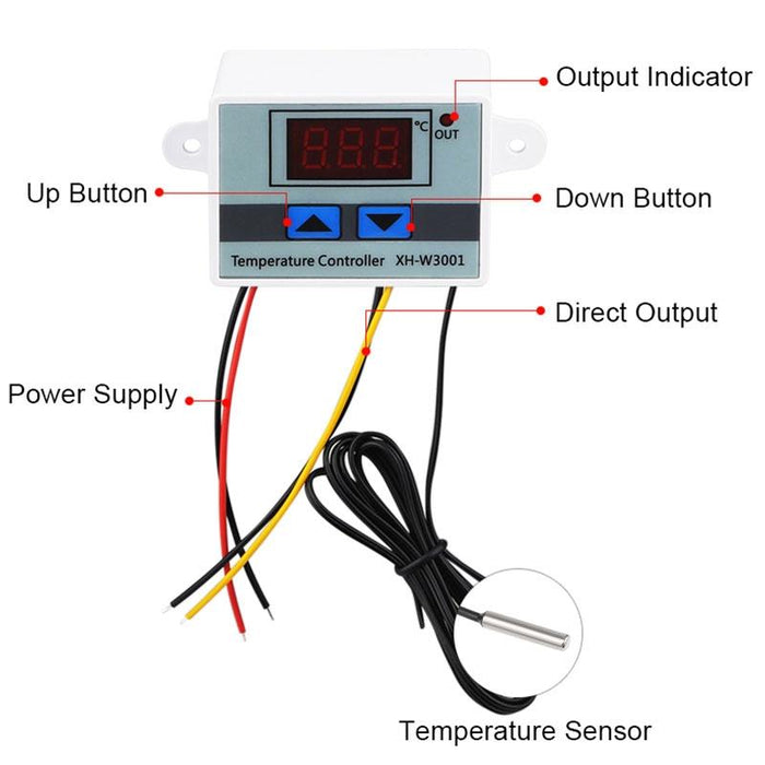 220V Digital Led Temperature Controller For Cooling / Heating