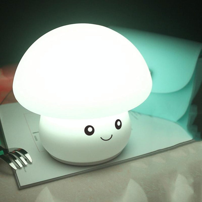 Colourful Silicone Mushroom Night Light 0.8W Bedside Sleeping Table Lamp