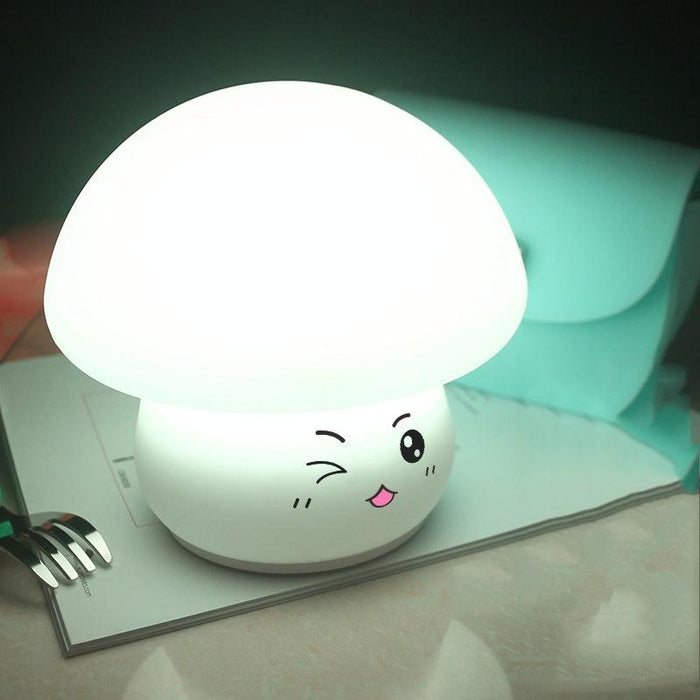 Colourful Silicone Mushroom Night Light 0.8W Bedside Sleeping Table Lamp