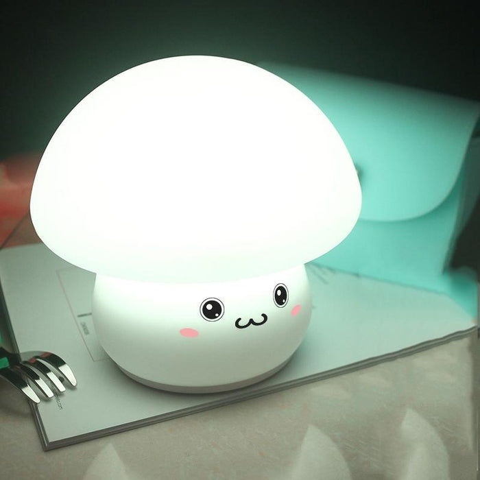 Colourful Silicone Mushroom Night Light 0.8W Bedside Sleeping Table Lamp