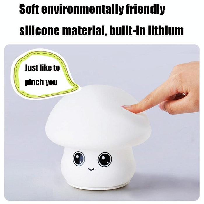 Colourful Silicone Mushroom Night Light 0.8W Bedside Sleeping Table Lamp