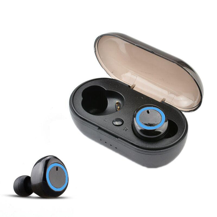 Y50 Sports Outdoor Tws Bluetooth 5.0 Touch Wireless Headphones Black Blue