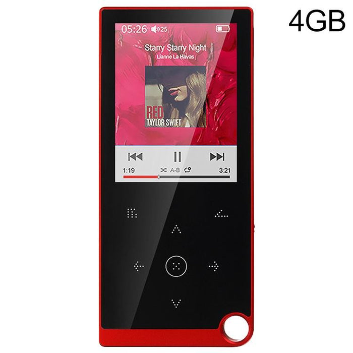2.4 Inch Touch Mp4 / Mp3 Player 4Gb Memory E Book / Alarm / Timer No Bluetooth