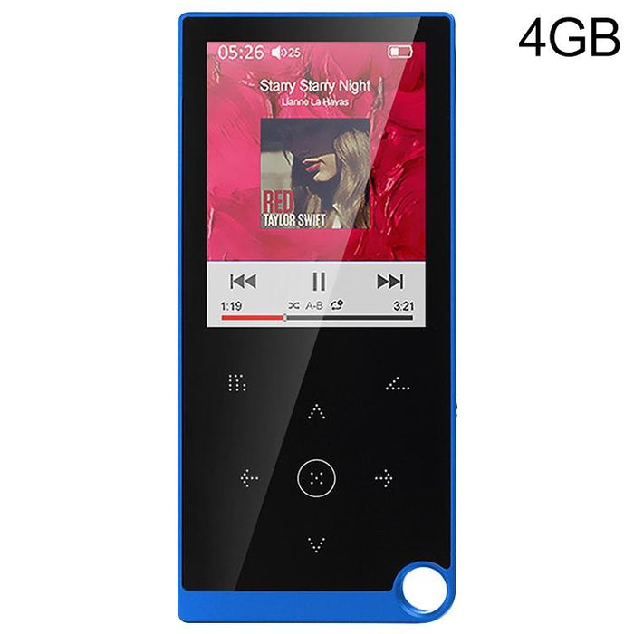 2.4 Inch Touch Mp4 / Mp3 Player 4Gb Memory E Book / Alarm / Timer No Bluetooth