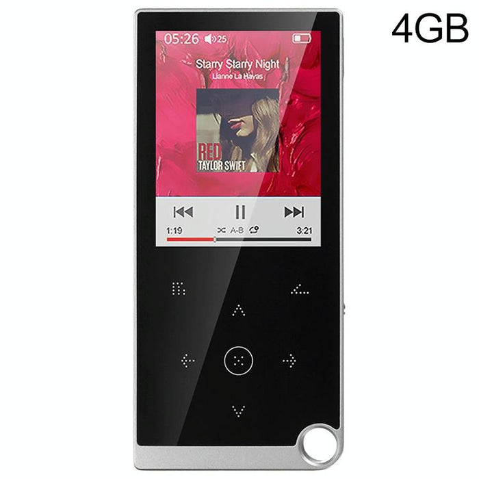2.4 Inch Touch Mp4 / Mp3 Player 4Gb Memory E Book / Alarm / Timer No Bluetooth