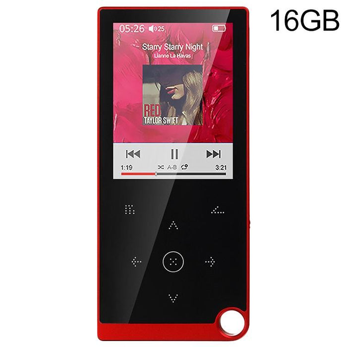 2.4 Inch Touch Mp4 / Mp3 Player 16Gb Memory E Book / Alarm / Timer No Bluetooth