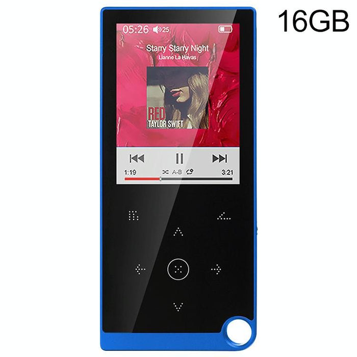 2.4 Inch Touch Mp4 / Mp3 Player 16Gb Memory E Book / Alarm / Timer No Bluetooth
