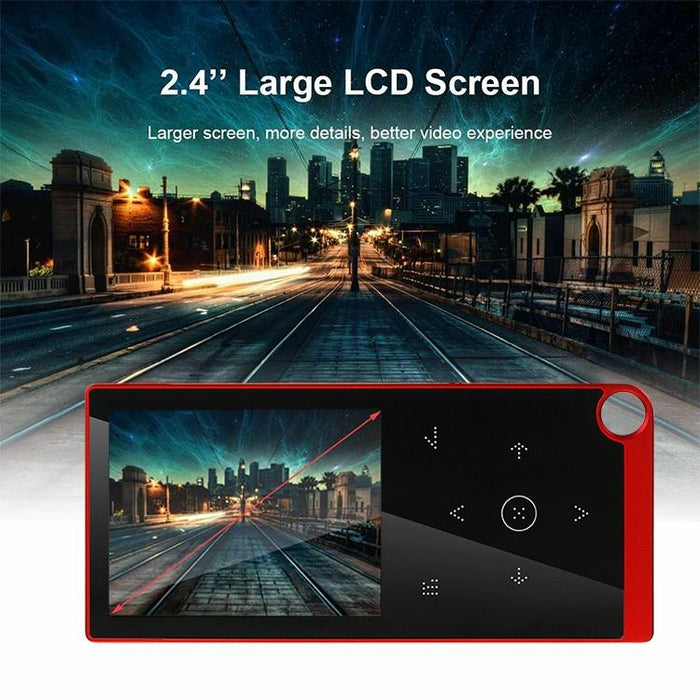 2.4 Inch Touch Mp4 / Mp3 Player 16Gb Memory E Book / Alarm / Timer No Bluetooth
