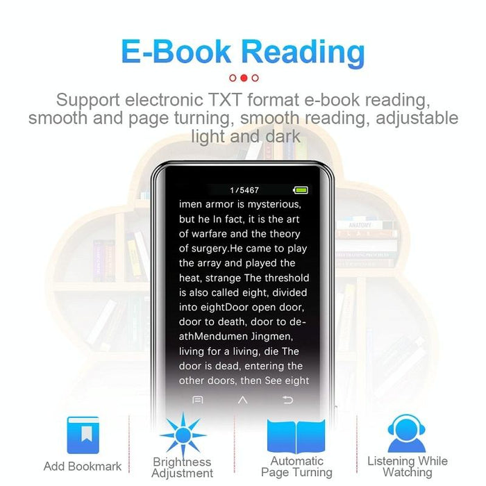 High Def Noise Reduction Mp4 Player 8Gb Record / E Book / Tf No Bluetooth