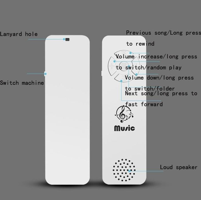 5 Piece Sports Running Mp3 Player With Tf Card Support