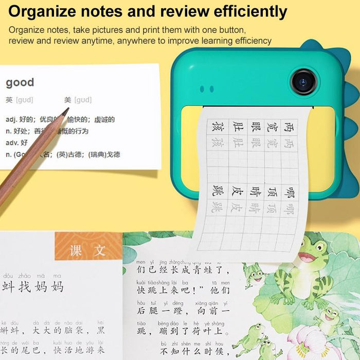 32Gb Kids Instant Camera With Dual-Lens Print Toy Pink