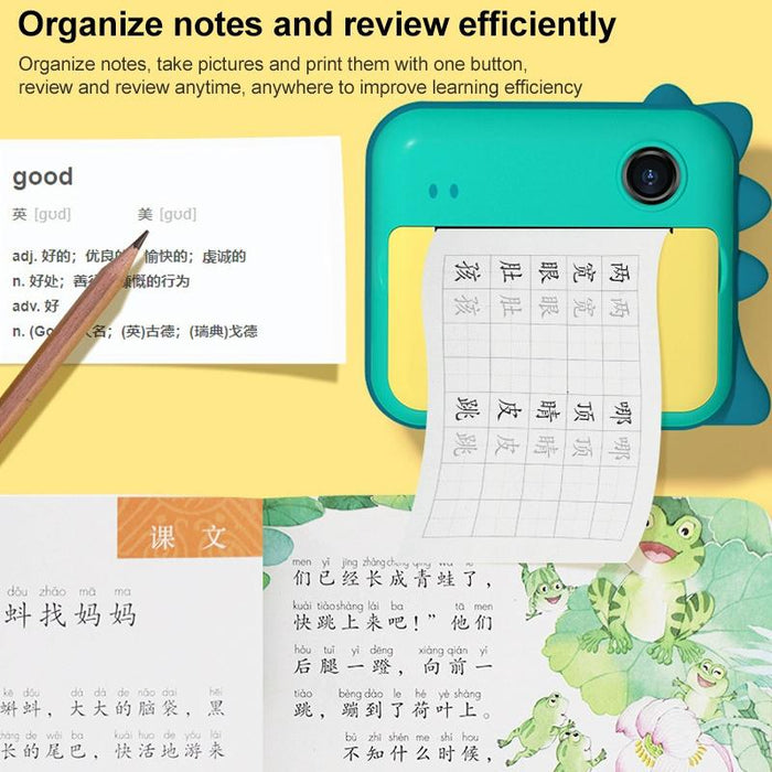 32Gb Kids Instant Camera With Dual-Lens Print Toy Pink