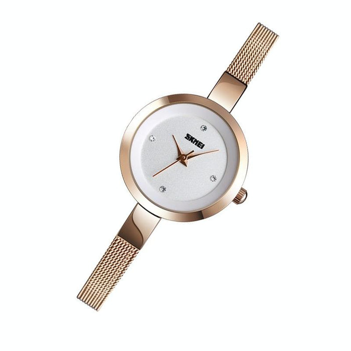 1390 Women Business Casual Steel Band Lightweight Quartz Watch