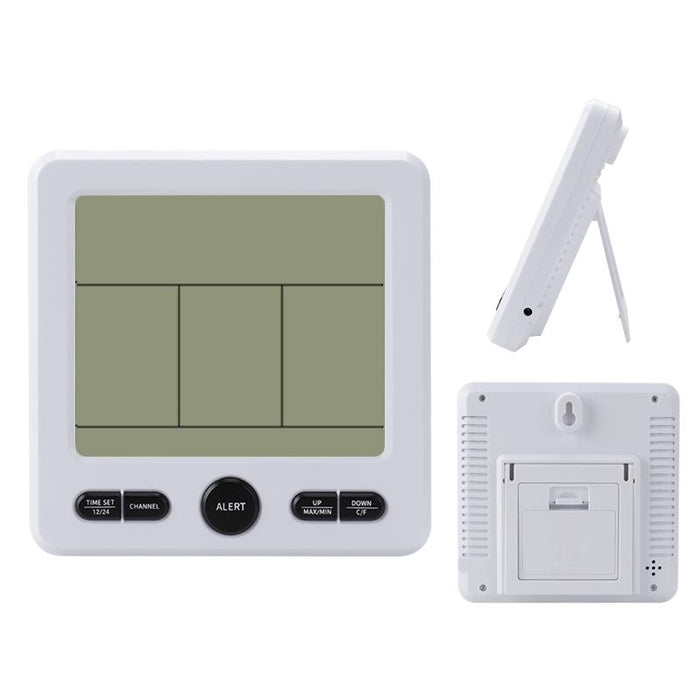 Multi Function Wireless Thermometer & Hygrometer High Precision Colour Alarm White