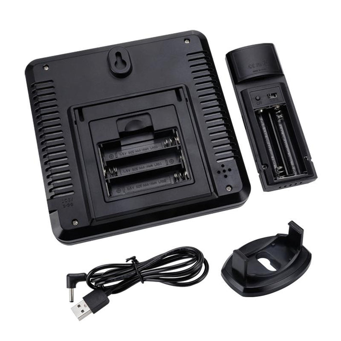 Multi Function Wireless Thermometer & Hygrometer High Precision Colour Alarm White