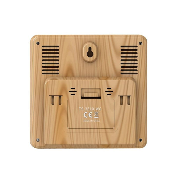 Wireless Weather Clock Multifunctional Touch Screen Black