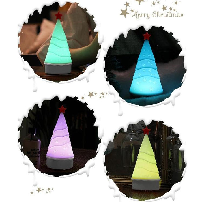Christmas Tree Night Light With Music Silicone Holiday Decor