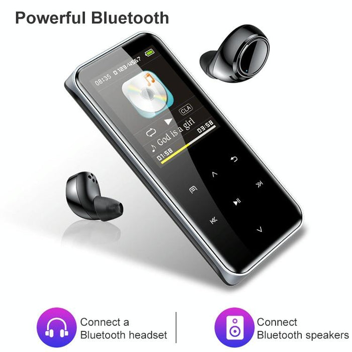 Portable Bluetooth Mp3 Player With Touch Screen 4Gb Memory Black