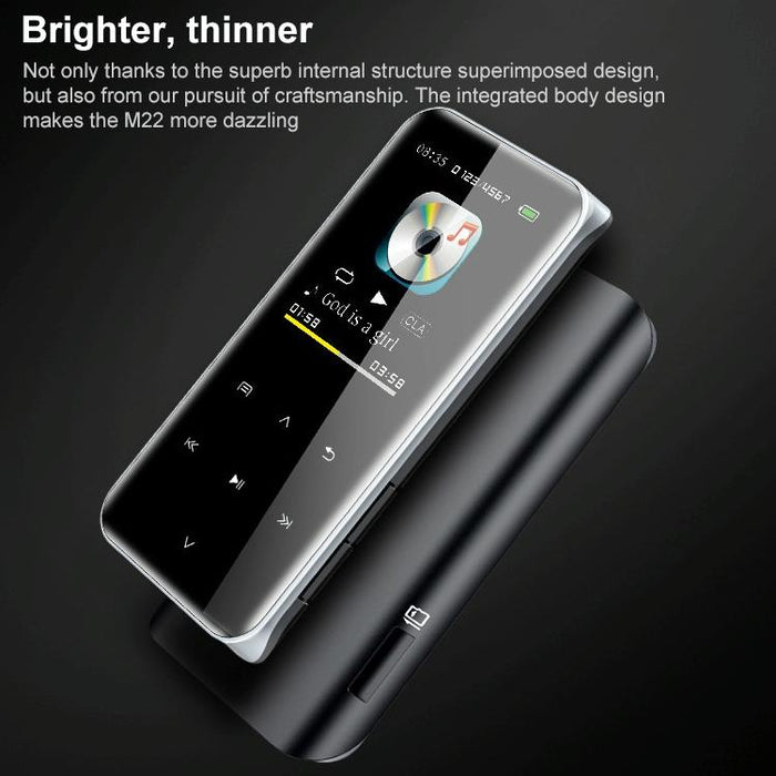 Portable Bluetooth Mp3 Player With Touch Screen 4Gb Memory Black
