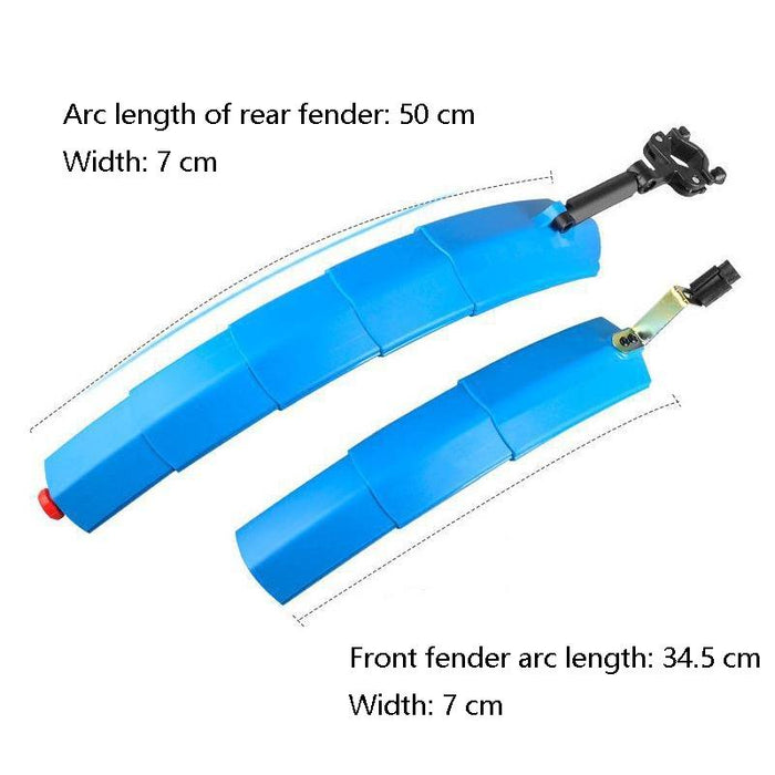 27.5 Telescopic Folding Mudguard With Led Taillight
