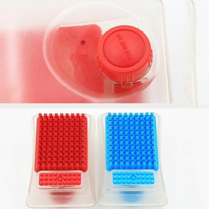 2 In 1 Dog Shower Gel & Massage Brush Random Colour