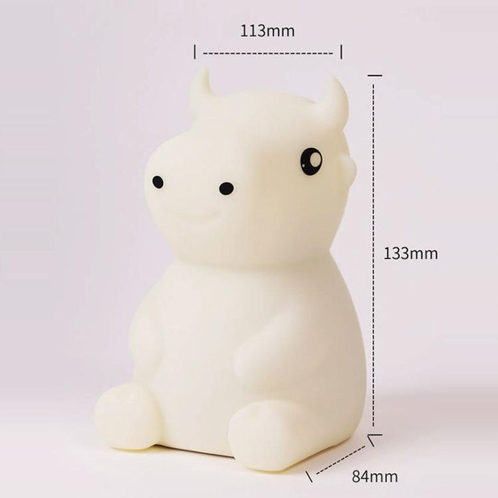 Jx-Yd-08 Silicone Calf Cow Night Light Colourful Led Dimming Lamp For Bedside