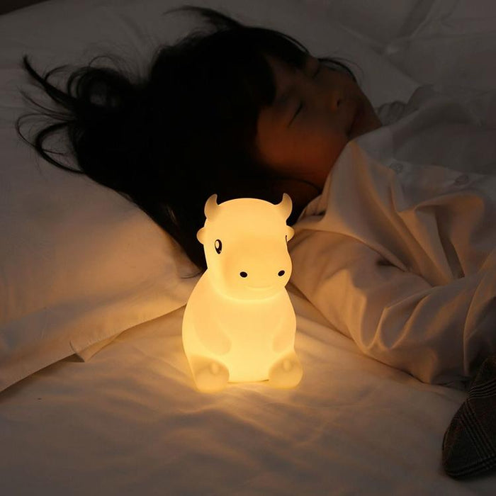 Jx-Yd-08 Silicone Calf Cow Night Light Colourful Led Dimming Lamp For Bedside