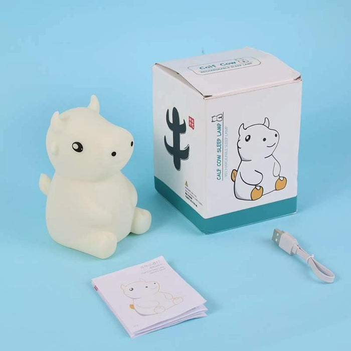 Jx-Yd-08 Silicone Calf Cow Night Light Colourful Led Dimming Lamp For Bedside