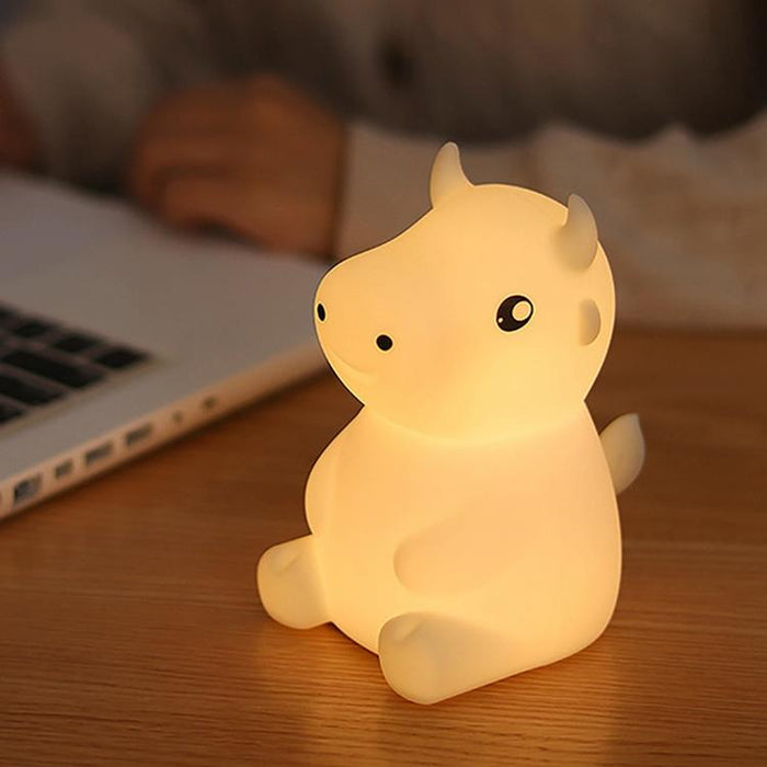 Jx-Yd-08 Silicone Calf Cow Night Light Colourful Led Dimming Lamp For Bedside