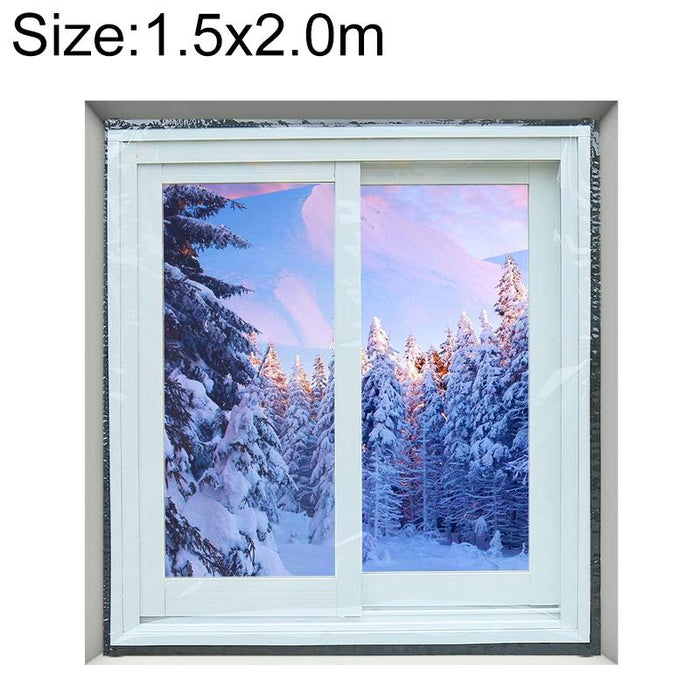 Window Windproof Warm Film Indoor Air Leakage Soundproof Double-Layer Insulation - Size 1.5X2.0M