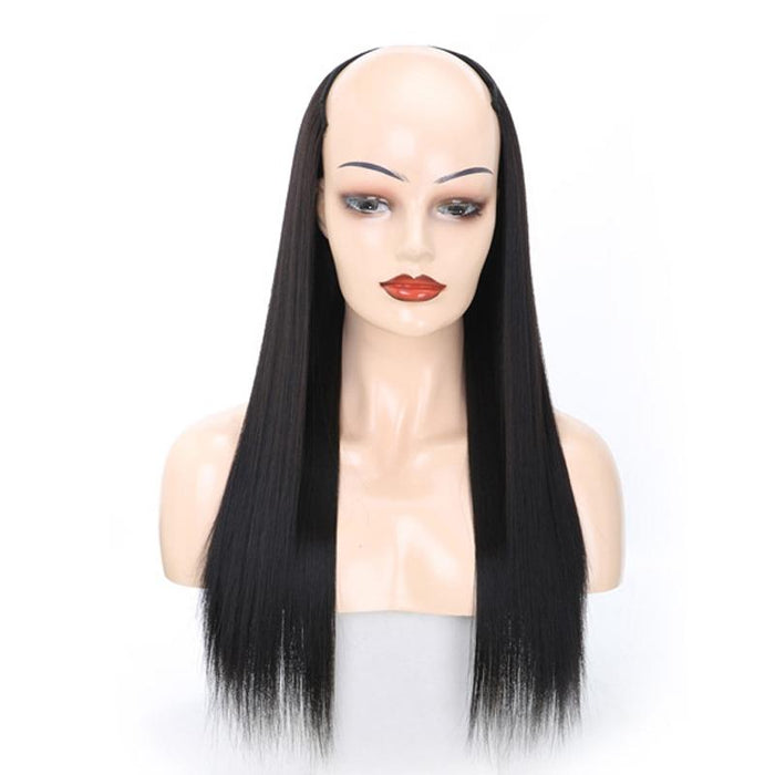 Long Straight U Shaped Half Wig Headgear Natural