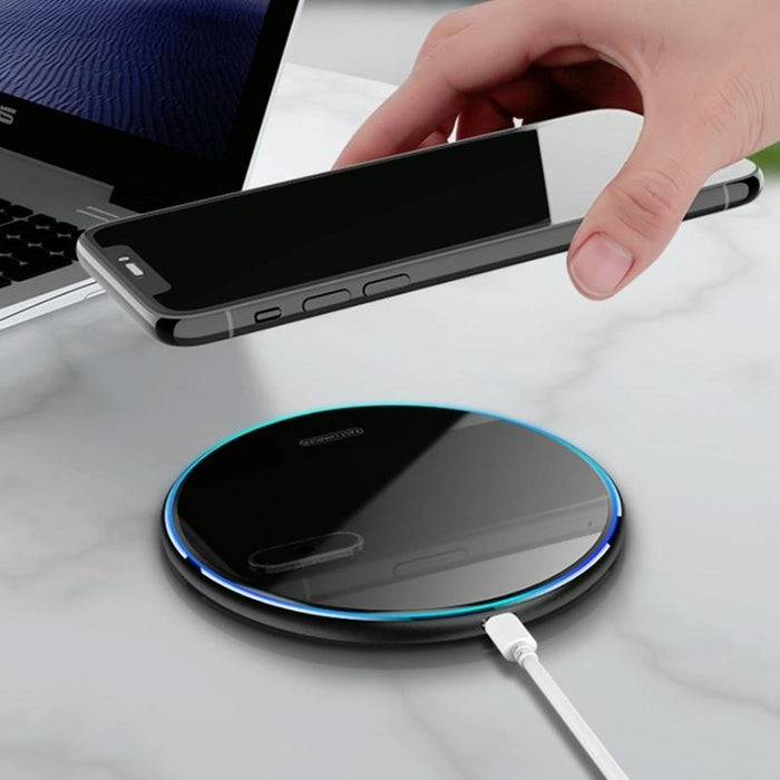 15W Round Acrylic Mirror Wireless Charger