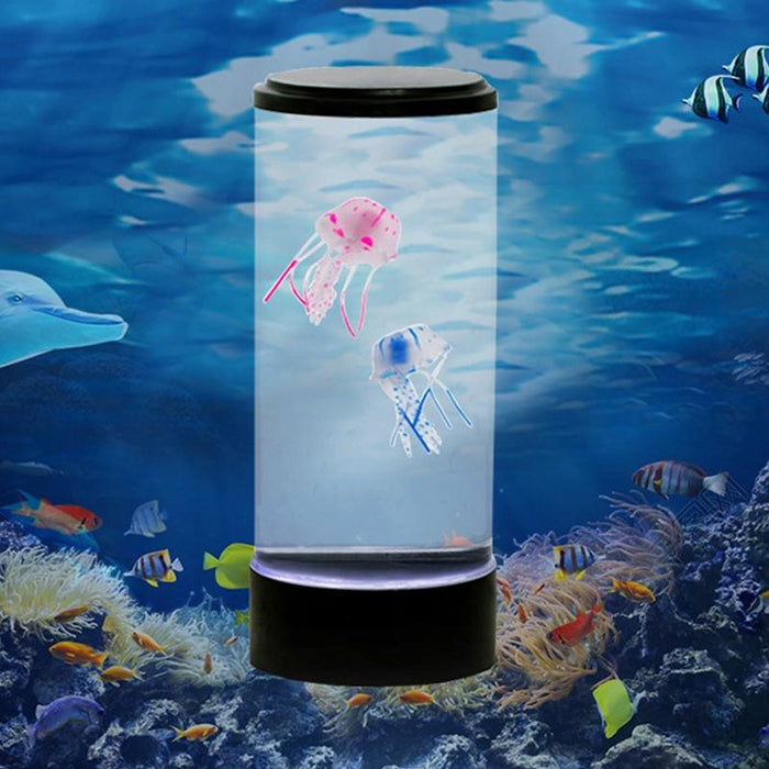 Led Jellyfish Night Light Colourful Desktop Simulation