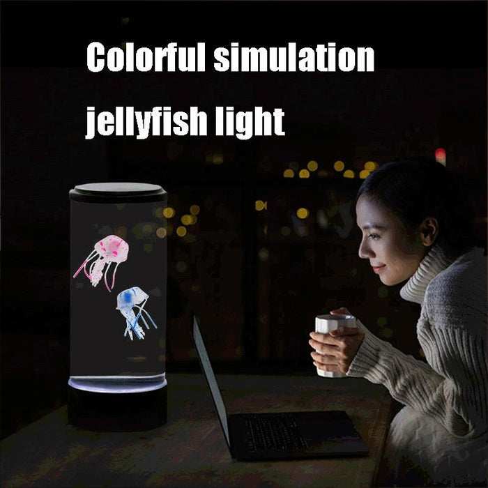 Led Jellyfish Night Light Colourful Desktop Simulation
