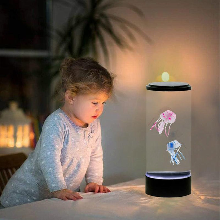 Led Jellyfish Night Light Colourful Desktop Simulation