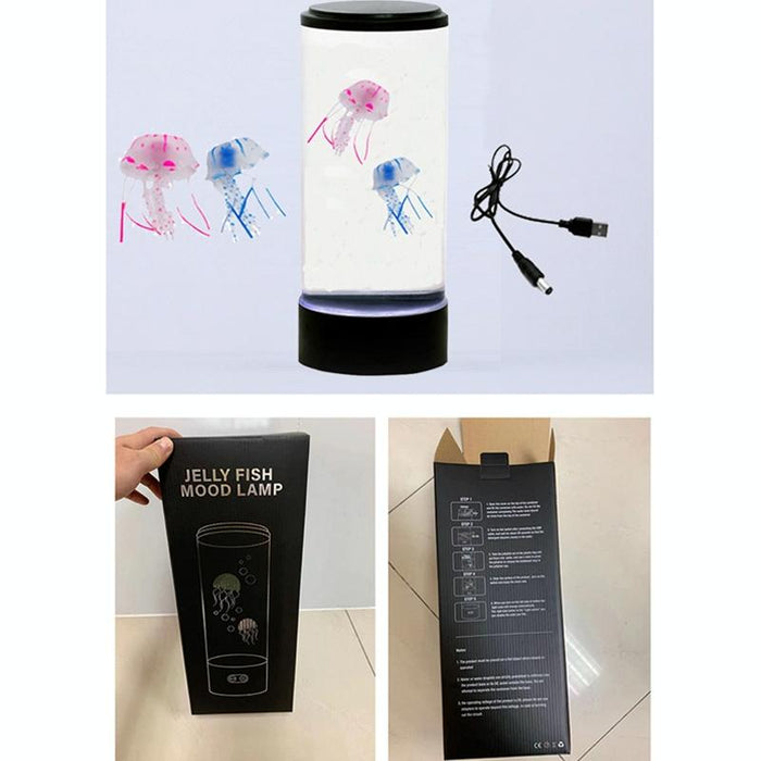 Led Jellyfish Night Light Colourful Desktop Simulation