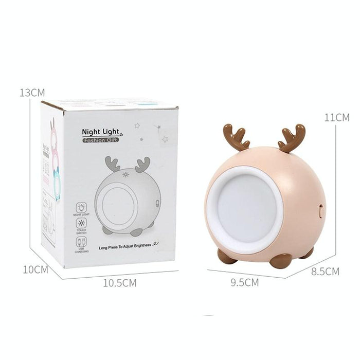 2-Pack Adorable Pet Night Light Touch Dimming Led For Dorm Bedside