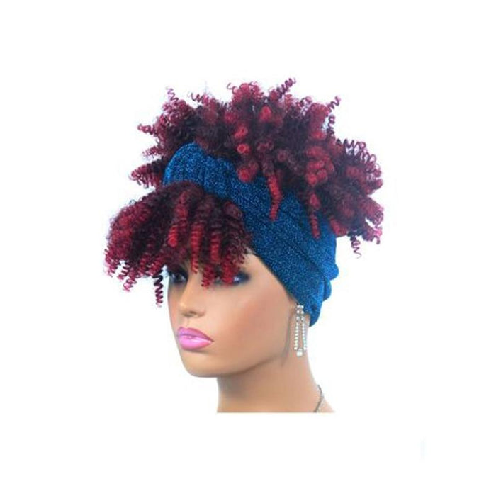 Small Curly Headscarf Wig In Gradient Colour 3.Tja1 1Btbug