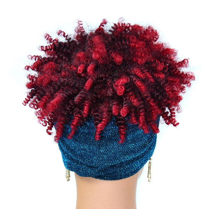 Small Curly Headscarf Wig In Gradient Colour 3.Tja1 1Btbug