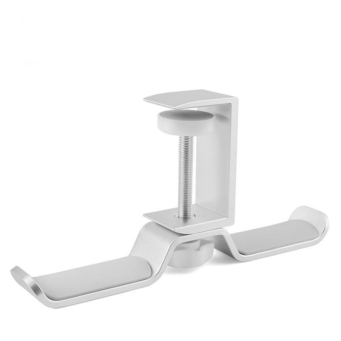 Universal Metal Headphone Double Bracket Headphone Hanger Desktop Lock Clip Headphone Display Shelf