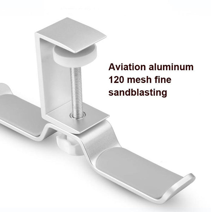 Universal Metal Headphone Double Bracket Headphone Hanger Desktop Lock Clip Headphone Display Shelf