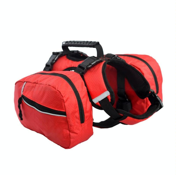 Multifunctional Pet Backpack With Detachable Leash L Red