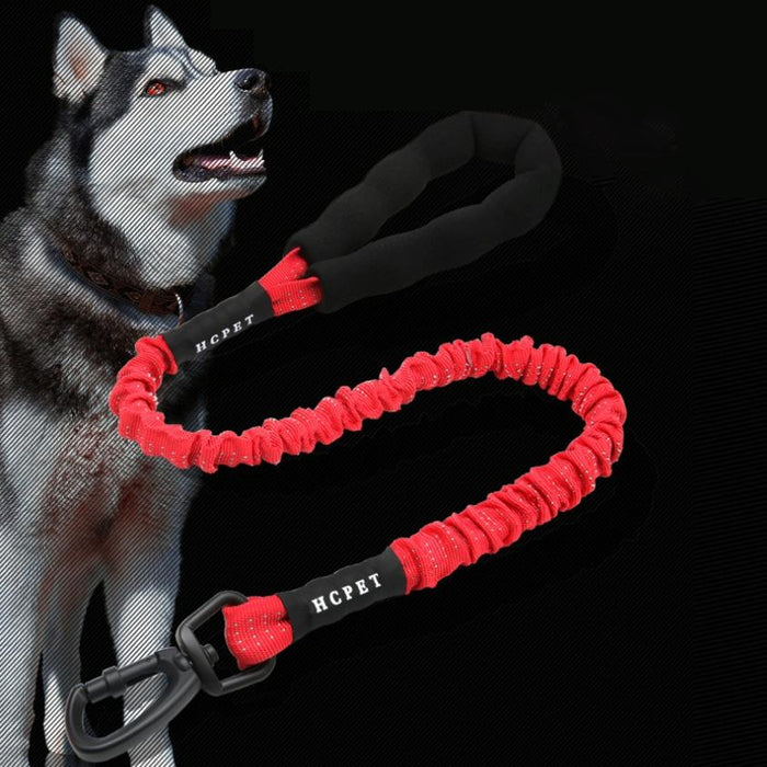 120Cm High Elastic Dog Traction Rope Black